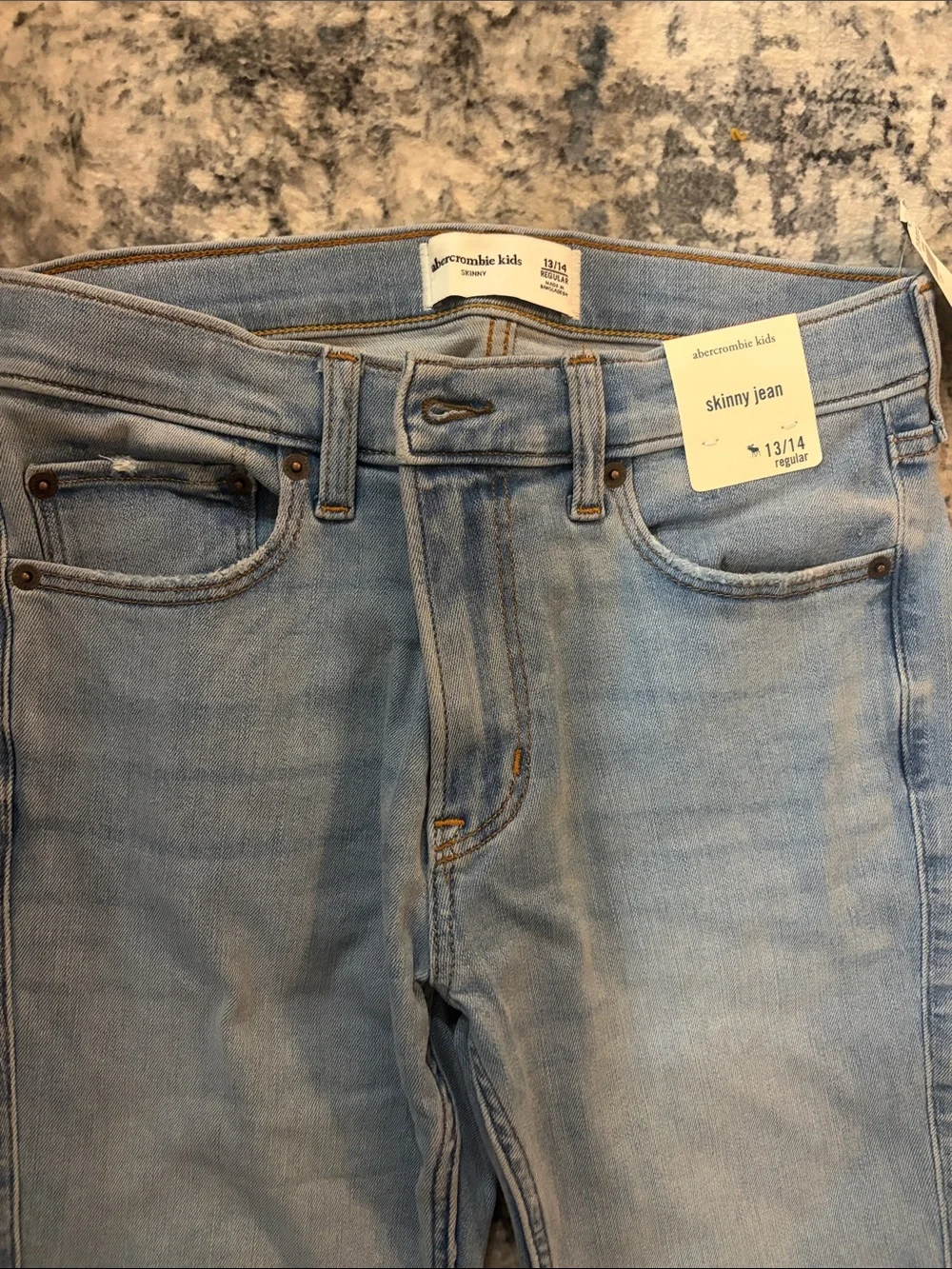 abercrombie kids light blue skinny jeans